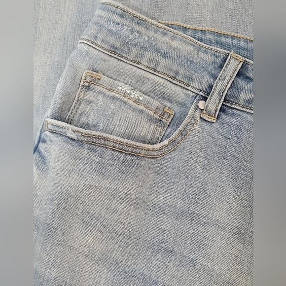 Insane Gene Plus Size High-Rise Button Fly Distressed Girlfriend Jeans - Sz 2XL - Picture 6 of 14